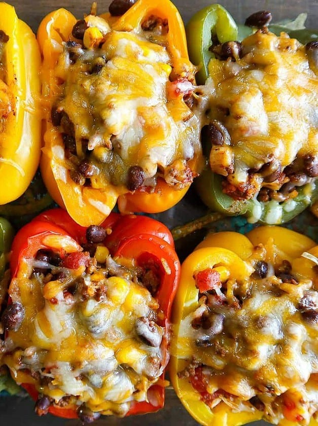 Beef Taco Stuffed Peppers