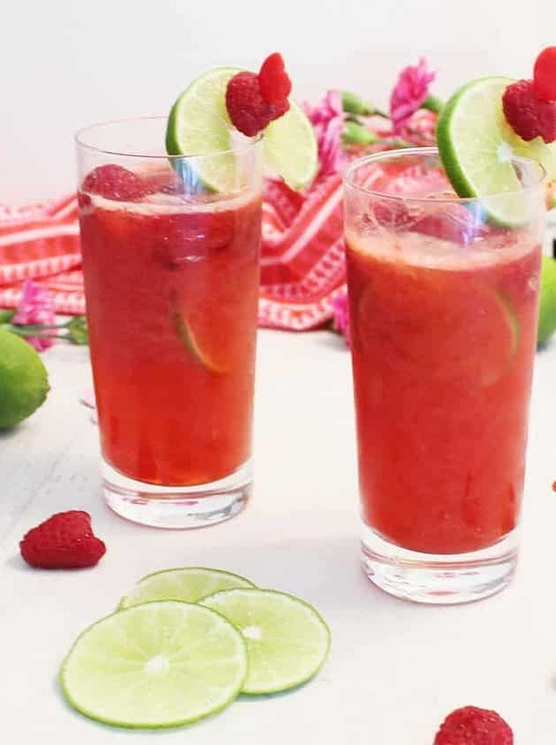 Raspberry Lime Rickey Cocktail