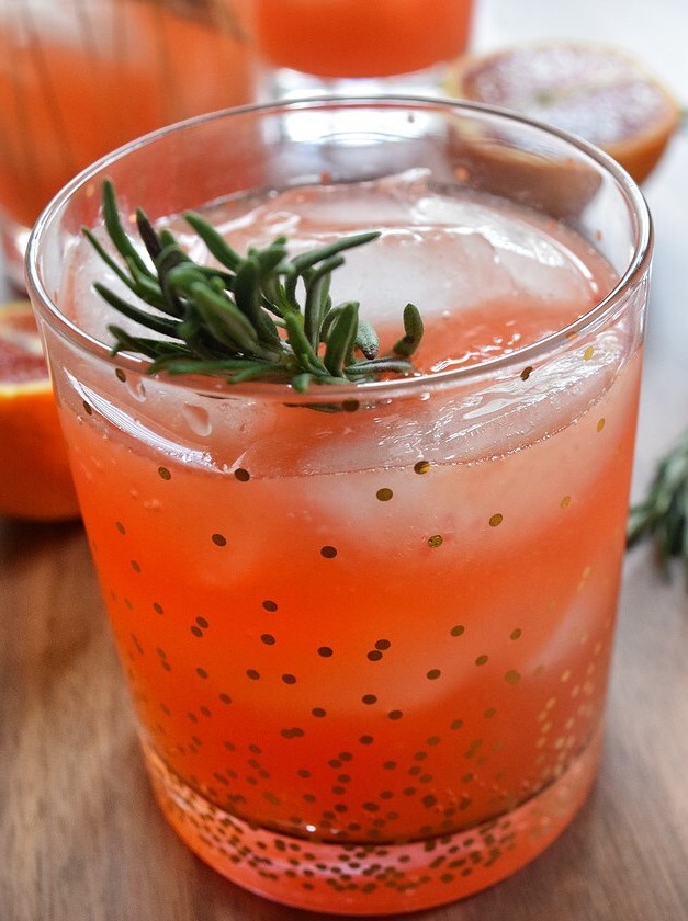 Blood Orange & Rosemary Vodka Cocktail