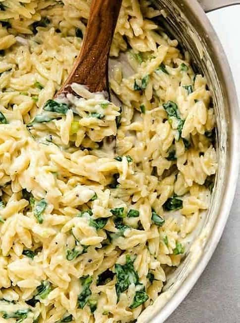 Parmesan Spinach Orzo