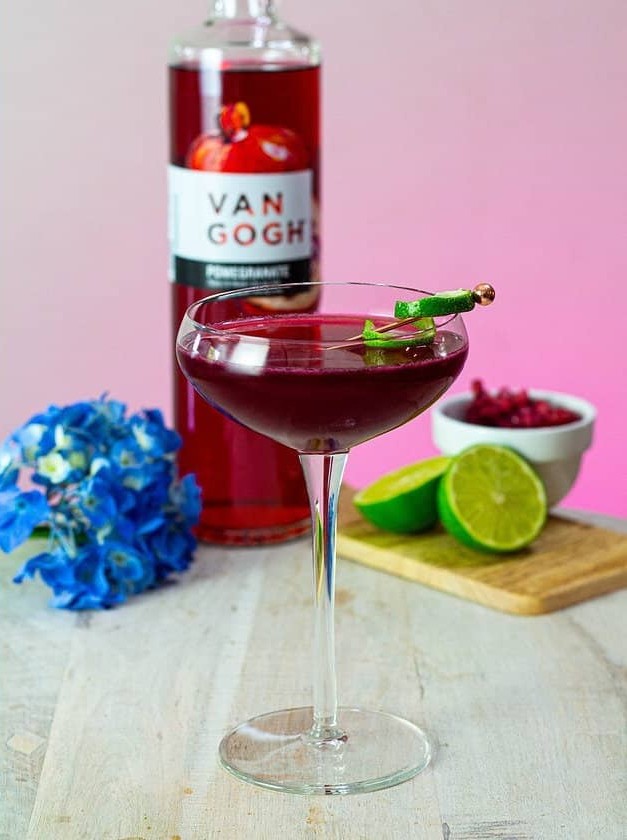 Pomegranate Blueberry Vodka Cocktail