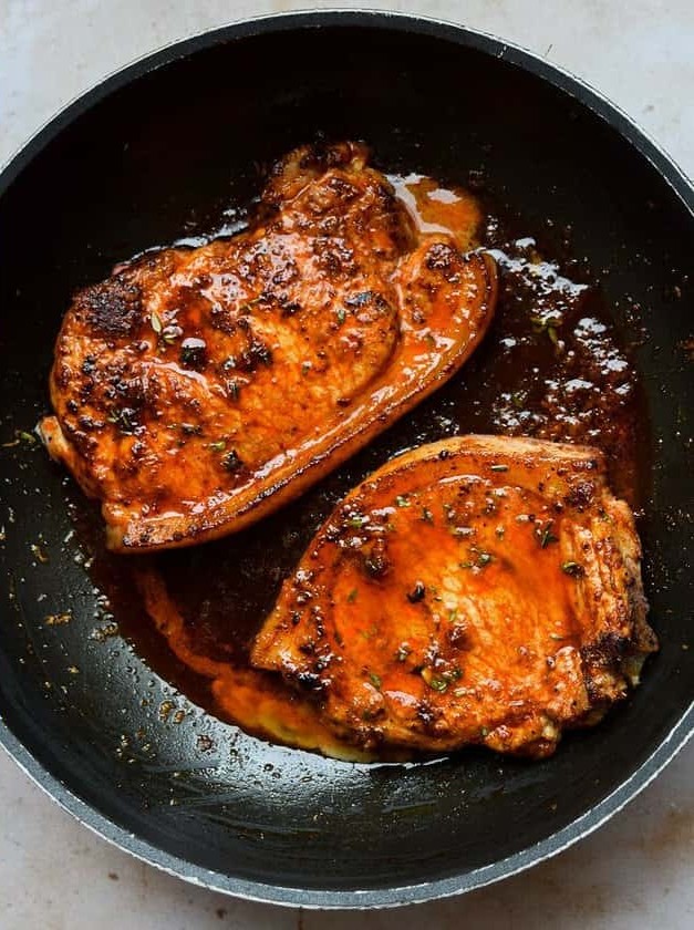 Smoky Paprika Butter Pan Fried Pork Chops