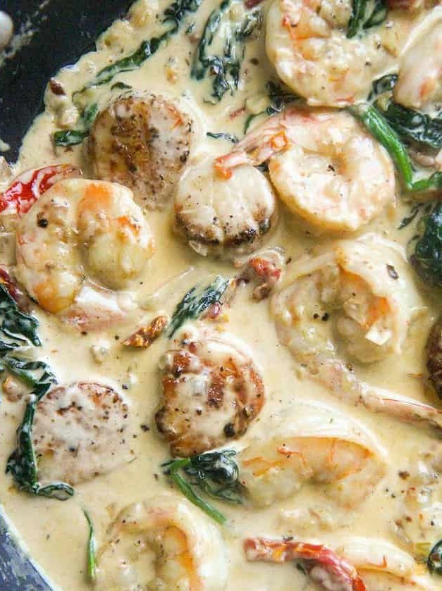 Tuscan Shrimp and Scallops