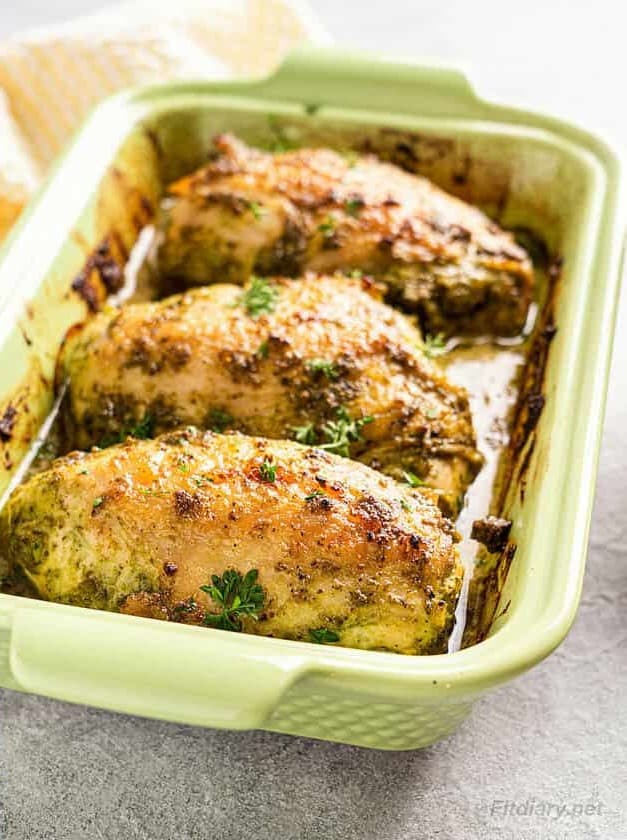 Oven Baked Pesto Chicken