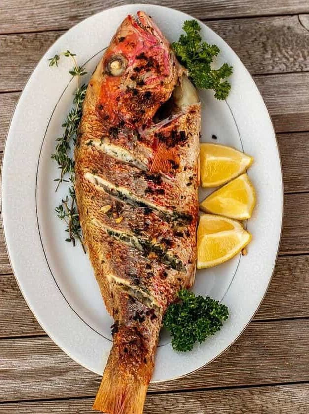 Grilled Whole Red Snapper