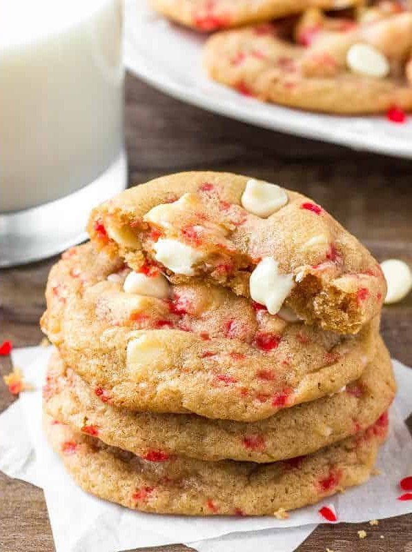 White Chocolate Candy Cane Cookies