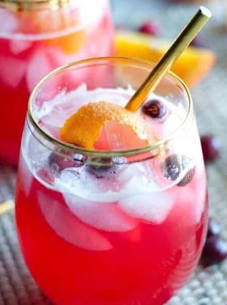 Orange Vodka Cranberry Spritzer