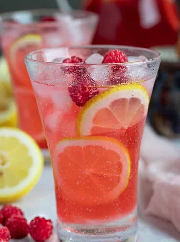 Hard Raspberry Lemonade and Limoncello Cocktail