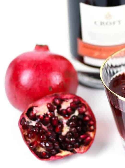 Sparkling Pomegranate Port Wine Cocktail