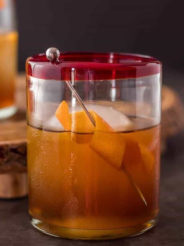 Orange Pomegranate Manhattan Variation