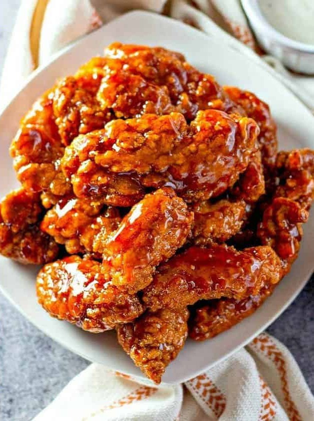 Sweet and Spicy Sticky Chicken Tenders