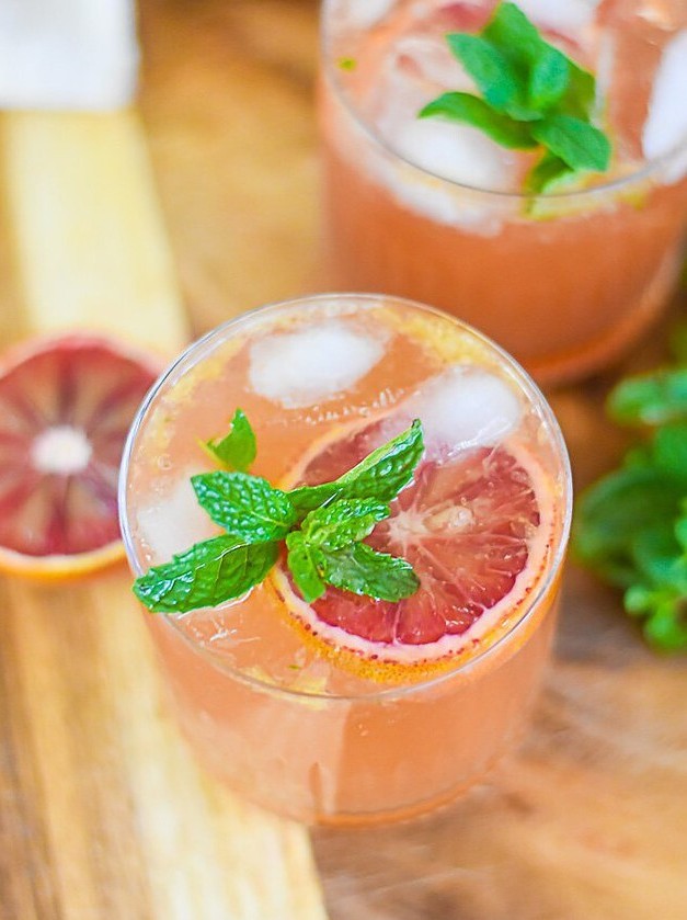 Bubbly Blood Orange Bourbon Smash