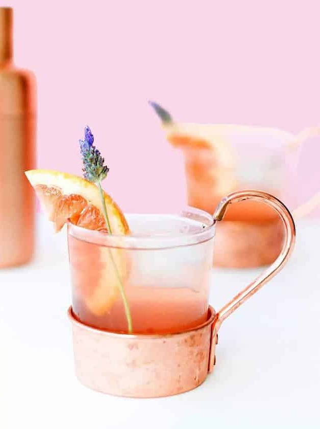 Lavender Grapefruit Gin Buck Cocktail