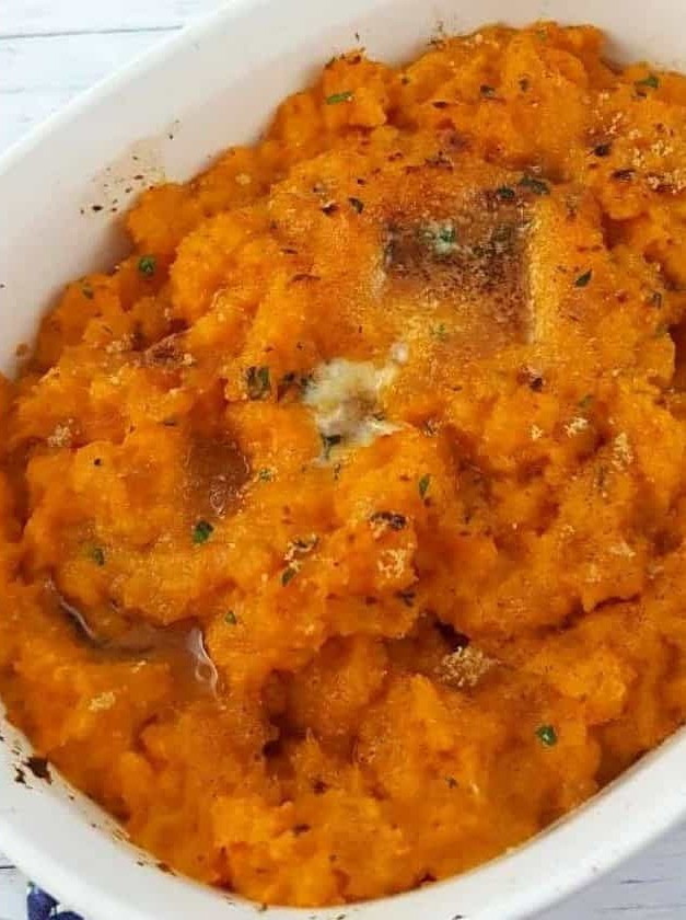 Make Ahead Mashed Sweet Potatoes with Brown Sugar