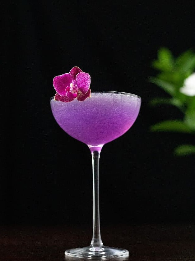 Peach Violet Empress Gin Sour