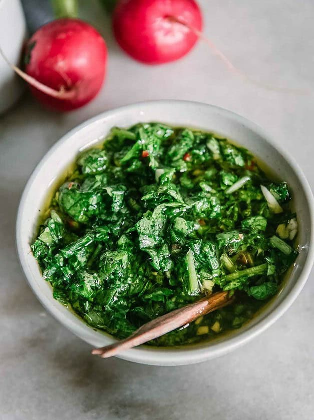 Radish Greens Chimichurri