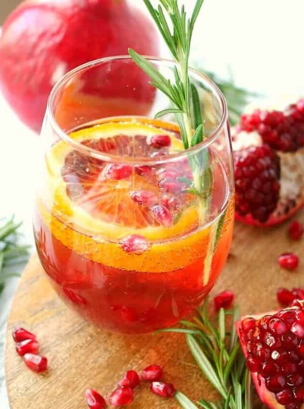 Pomegranate Citrus Champagne Cocktail