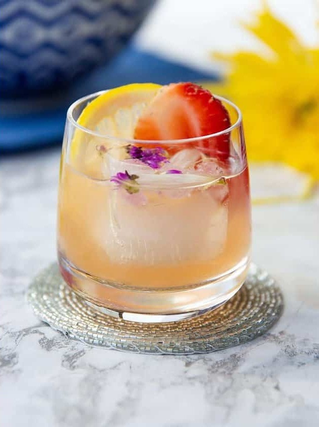 Rhubarb and Strawberry Spring Punch