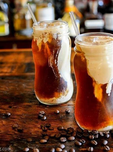 Pumpkin Cream Cold Brew With Bourbon Cocktail