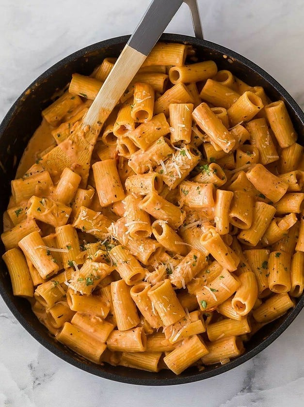 Creamy Tomato Rigatoni Pasta