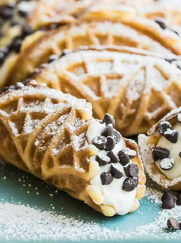 Mock Italian Cannoli with Pizzelle