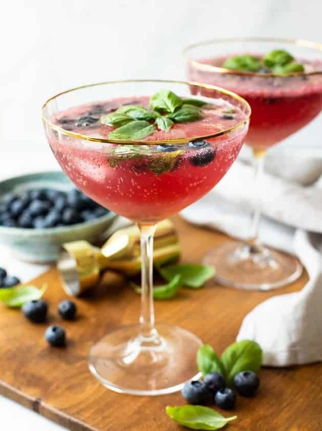 Blueberry Gin Basil Smash