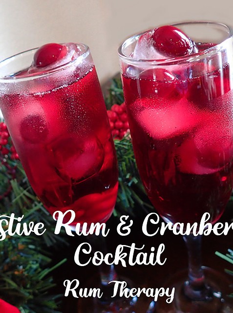 Festive Rum & Cranberry Cocktail