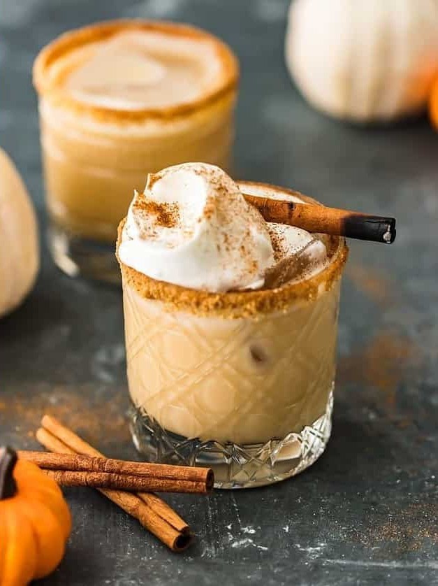 Pumpkin Spice White Russian Cocktail