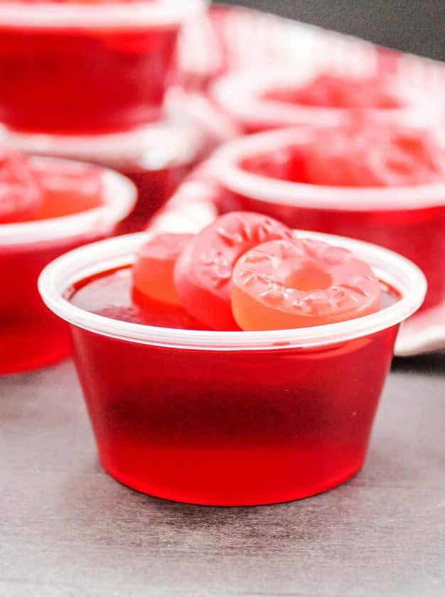 Cherry Lifesaver Jello Shots