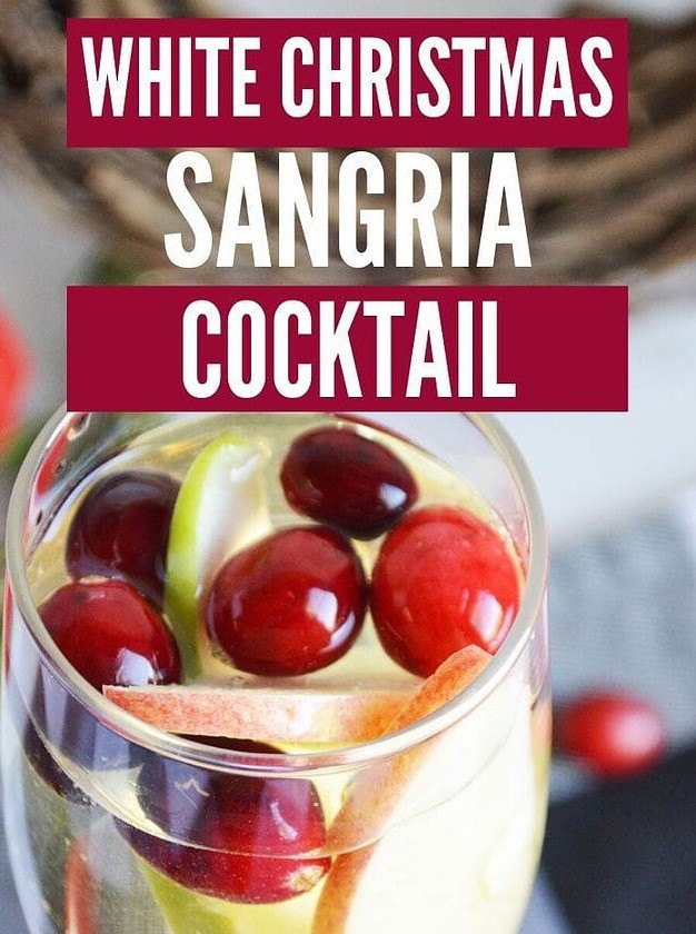 White Christmas Sangria Cocktail