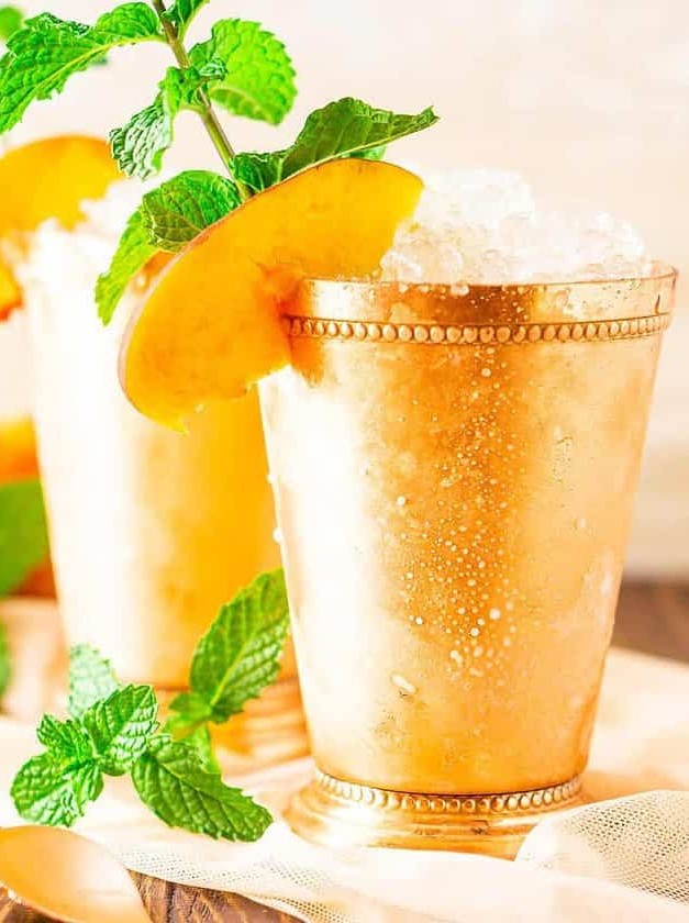 Brown Sugar-Peach Mint Julep