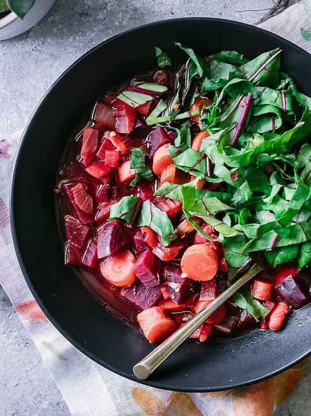 Beet Greens Vegetable Soup