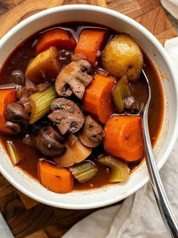 Cozy Vegan Stew with Mushrooms