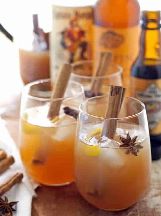 Autumn Spiced Rum Cider Cocktail