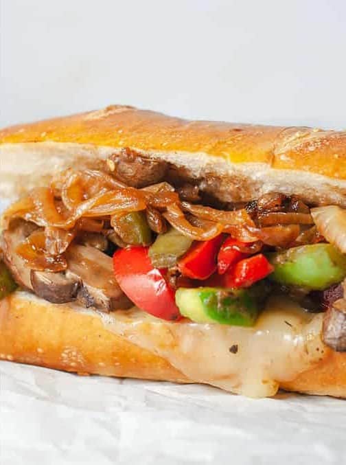 Vegetarian Mushroom Cheesesteak