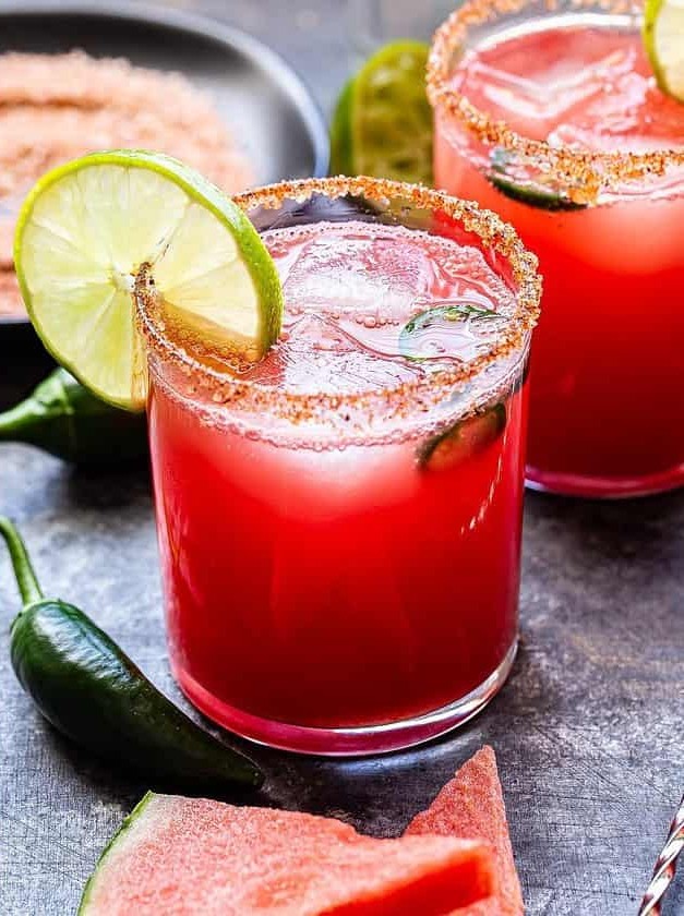 Spicy Watermelon Margaritas