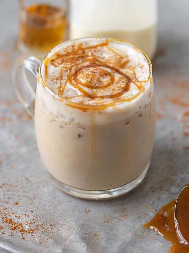 Salted Caramel Eggnog Cocktail