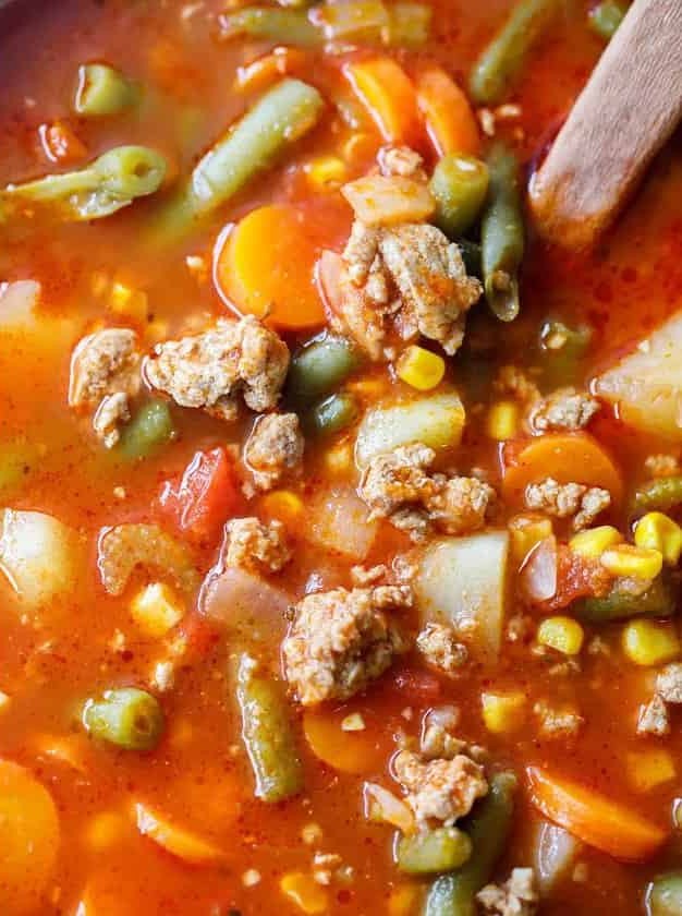 Ground Turkey Vegetable Soup