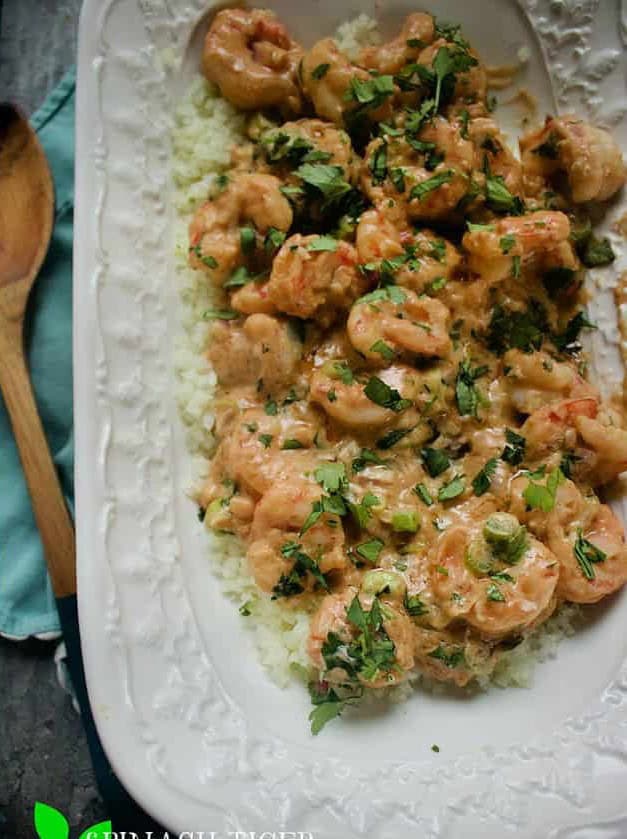 Keto Shrimp with Peanut Sauce