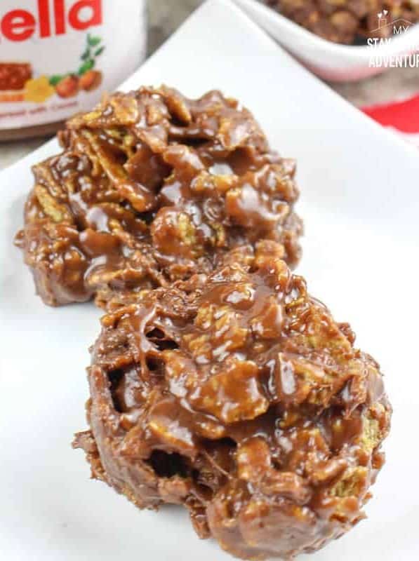 No Bake Nutella Cornflake Treats