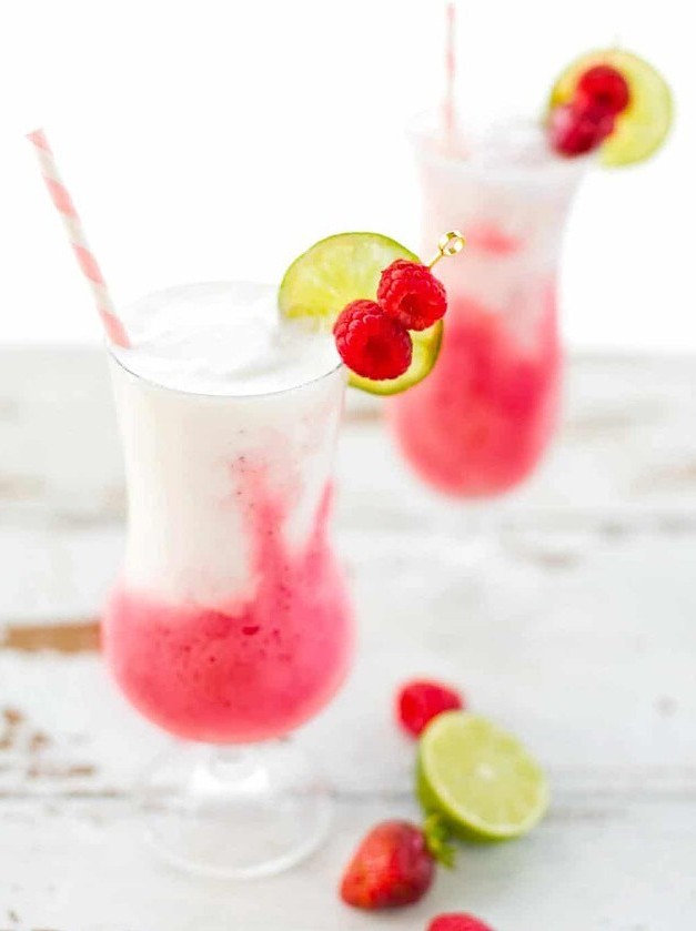 Coconut & Strawberry Raspberry Daiquiri