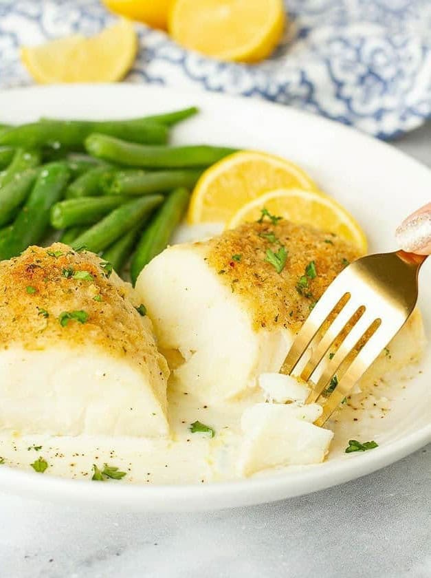 Baked Cod in Cream Sauce