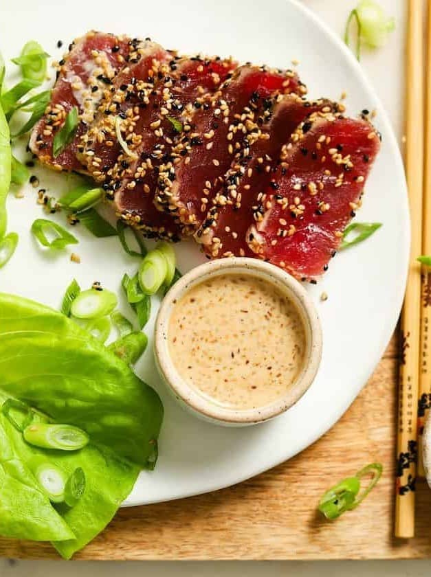 Seared Ahi Tuna with Toasted Sesame Dressing