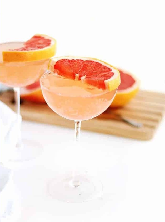 Honey Sweetened Ruby Grapefruit Mimosa