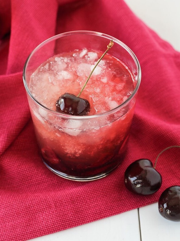 Cherry Bourbon Lemonade Smash