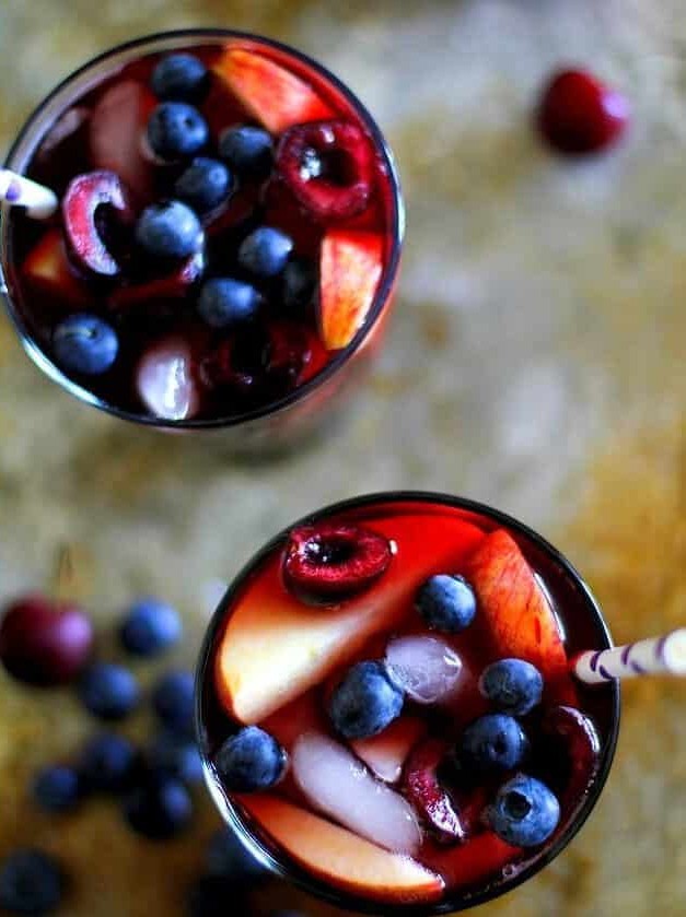 Cherry Blueberry Apple Sangria