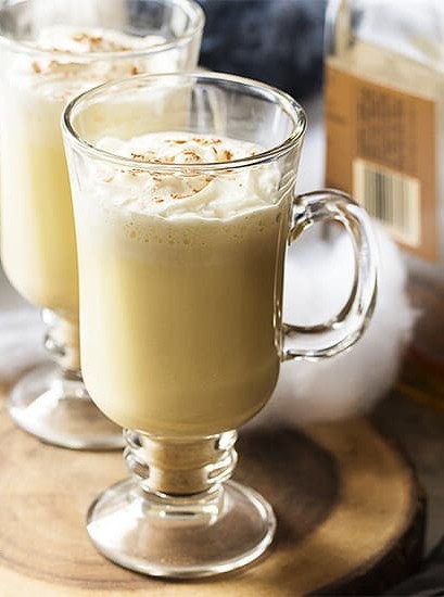 Homemade Hot Spiced Bourbon Eggnog