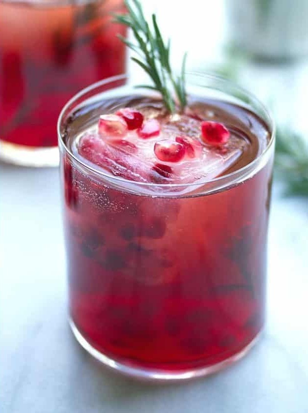 Pomegranate Rosemary Gin Sparkler