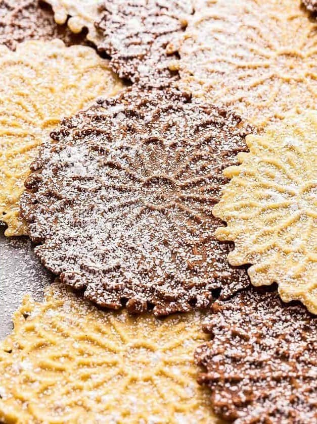 Vanilla and Chocolate Pizzelles