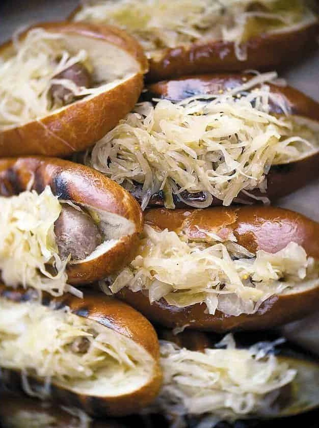 Grilled Beer Braised Bratwurst